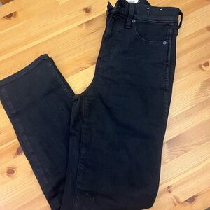 Black stovepipe jeans